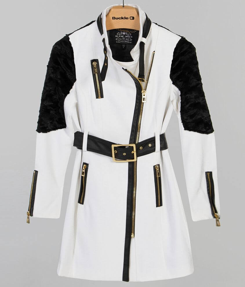 Blanc Noir Asymmetrical Jacket front view
