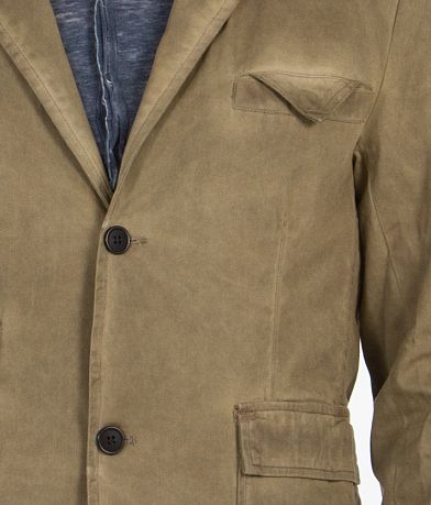 Blanc Noir Canvas Blazer FRONT_DETAIL