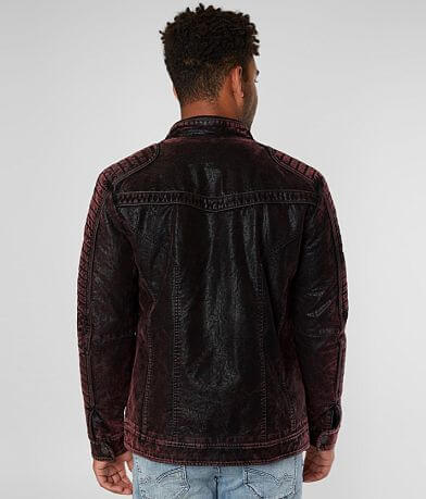 Buckle Black Faux Suede Jacket BACK
