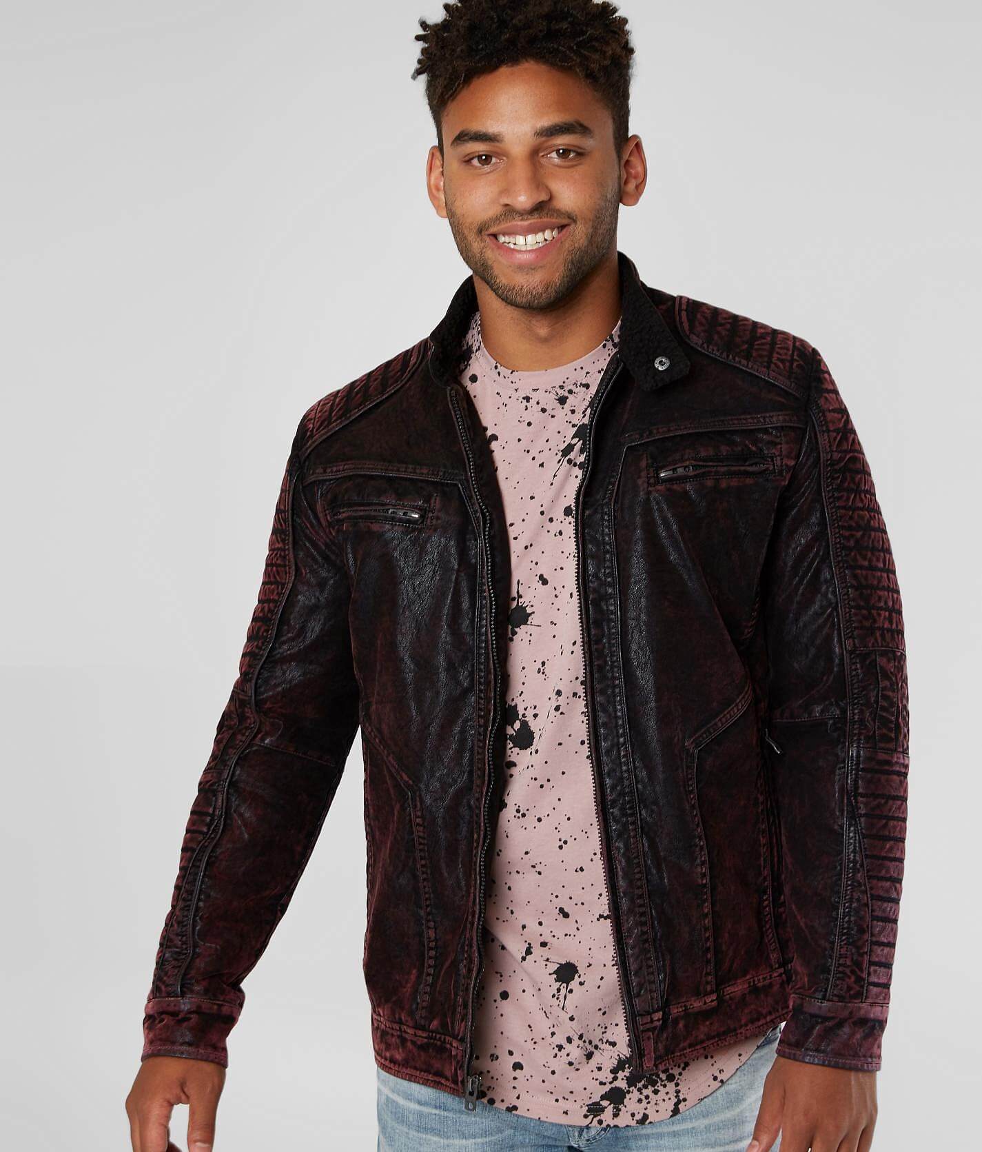 faux suede jacket mens