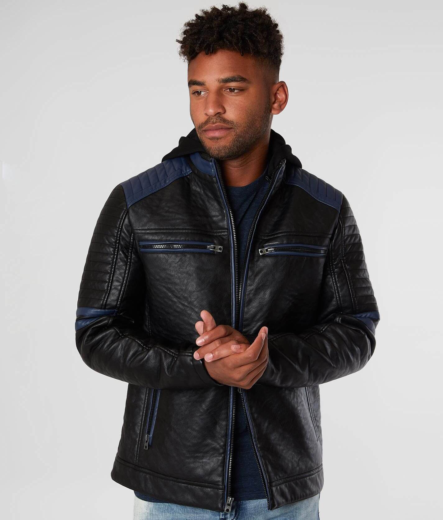 ジャケット・アウター Common divisor black leather jacket eeff9943731b5f147c32a584be024e