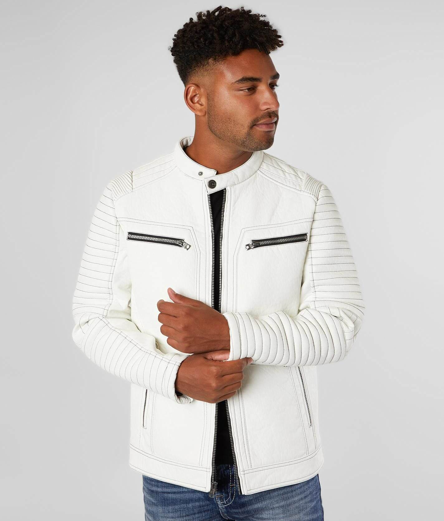 ジャケット・アウター ALUDE buckle design leather short jacket ジャケット・アウター ALUDE buckle design leather short jacket