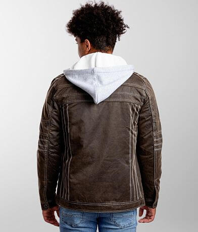 BKE Antique Cotton Hooded Jacket BACK