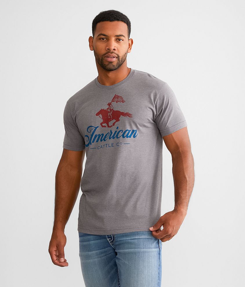 Rural Cloth ACC Cowboy T-Shirt - Men's T-Shirts in Heather Grey | Buckle