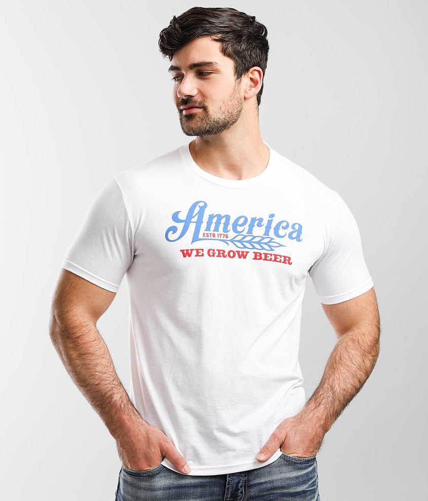 Rural Cloth America We Grow Beer T-Shirt front view