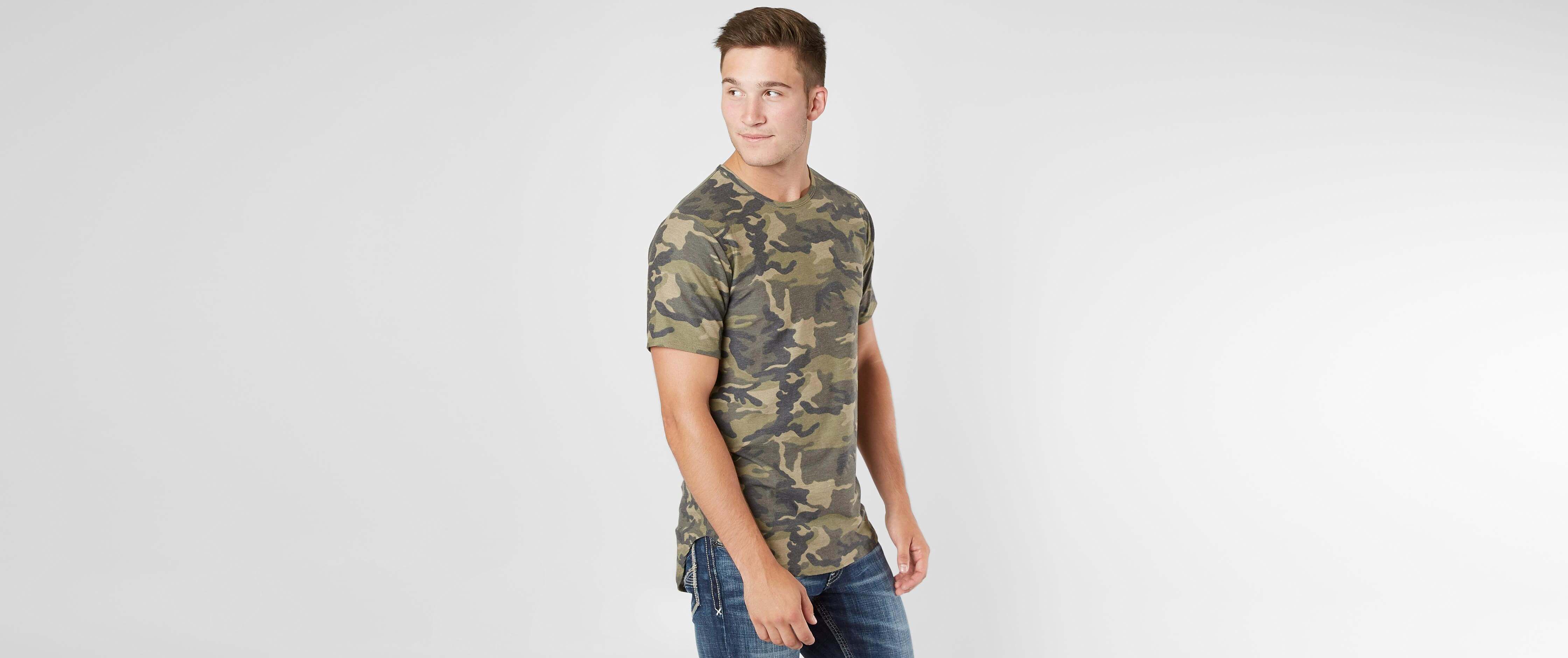 Image of Rustic Dime Camo Long Body Stretch T-Shirt