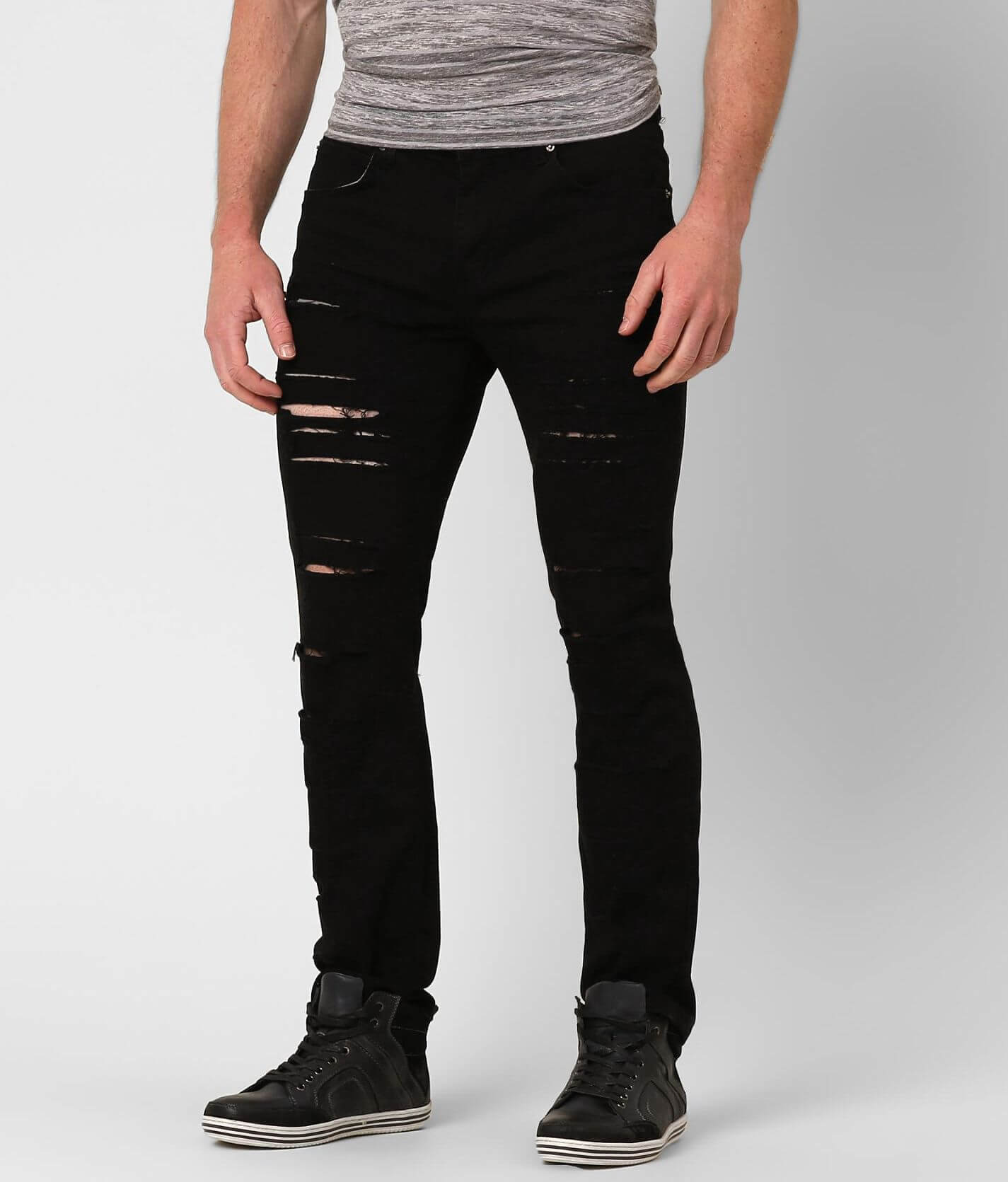 Rustic Dime Men's Metal Black skinny Fit Jeans Pants 