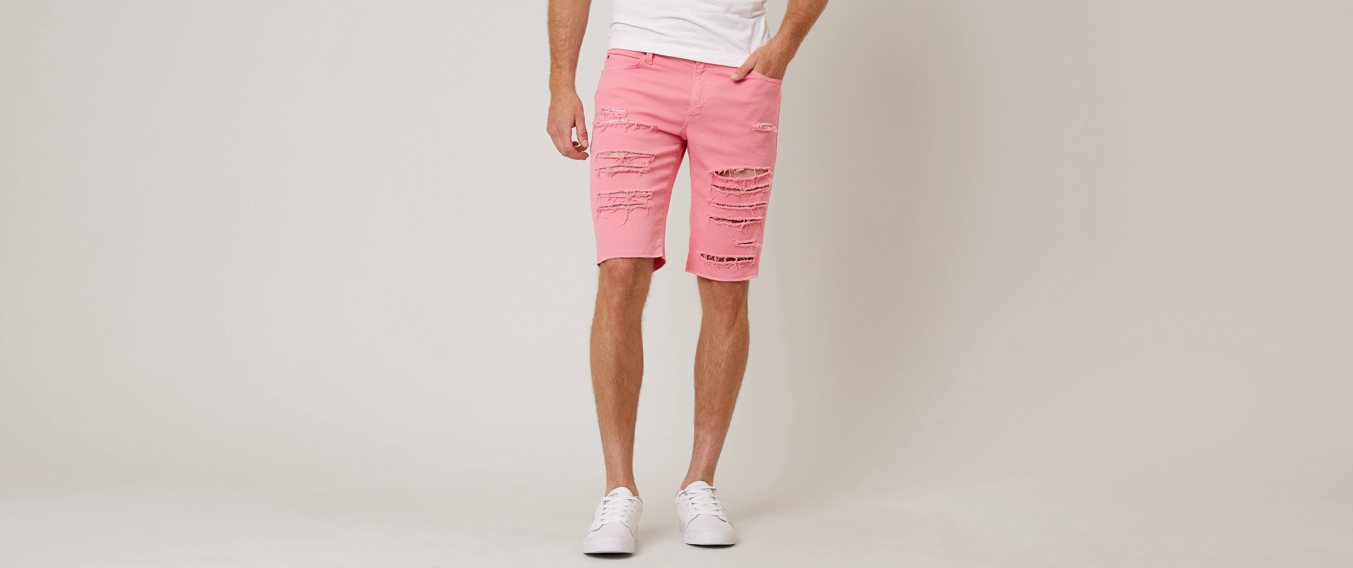 pink buckle shorts