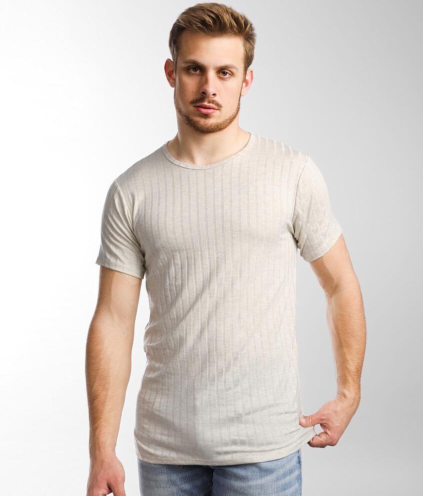 Rustic Dime Wide Ribbed Long Body T-Shirt front view