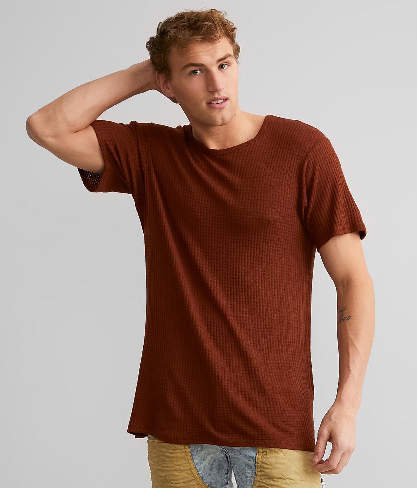 Waffle knit hot sale t shirt mens