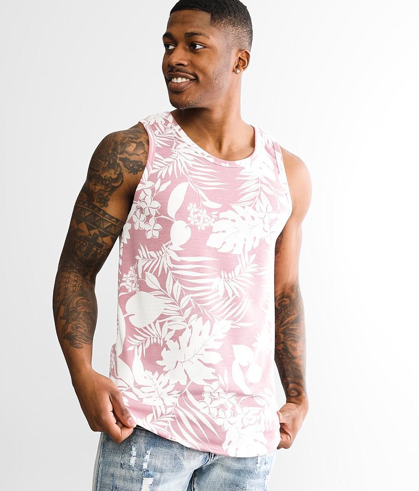 Rustic Dime Tropical Tank Top - Men's Tank Tops in Mauve | Buckle