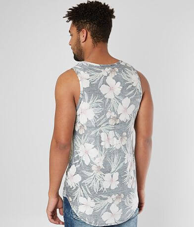 Rustic Dime Push Through Floral Stretch Tank Top BACK