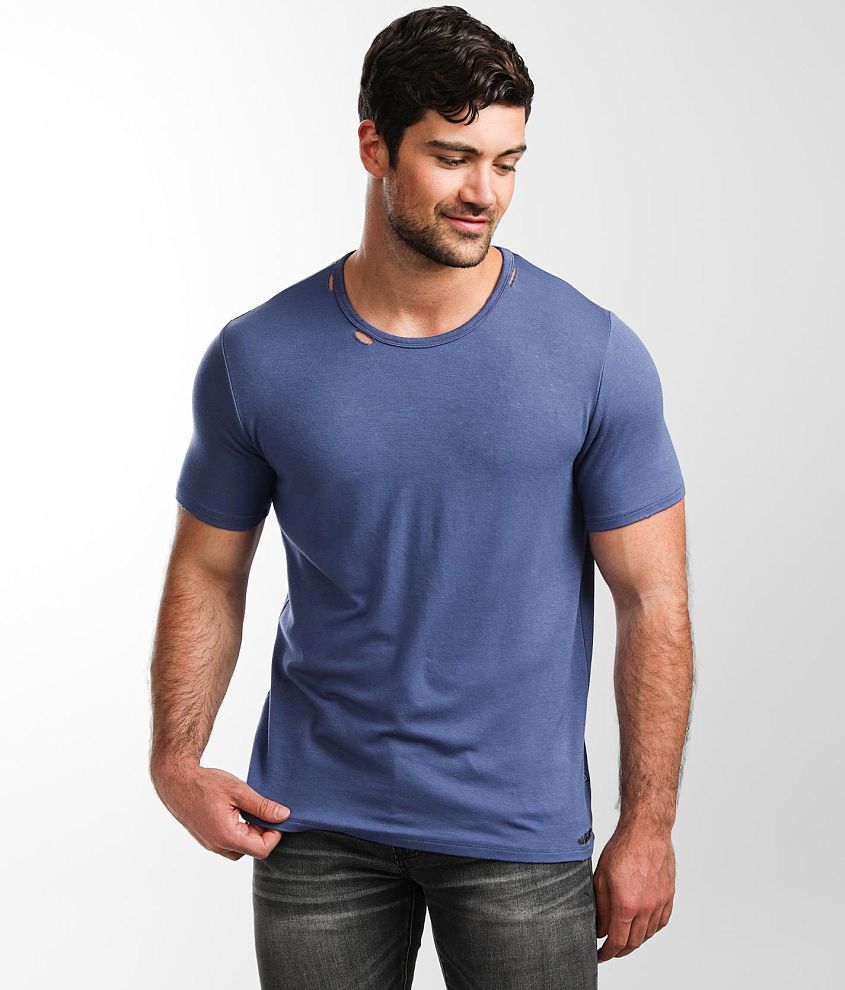 Rustic Dime Raw Edge T-Shirt - Men's T-Shirts in Denim