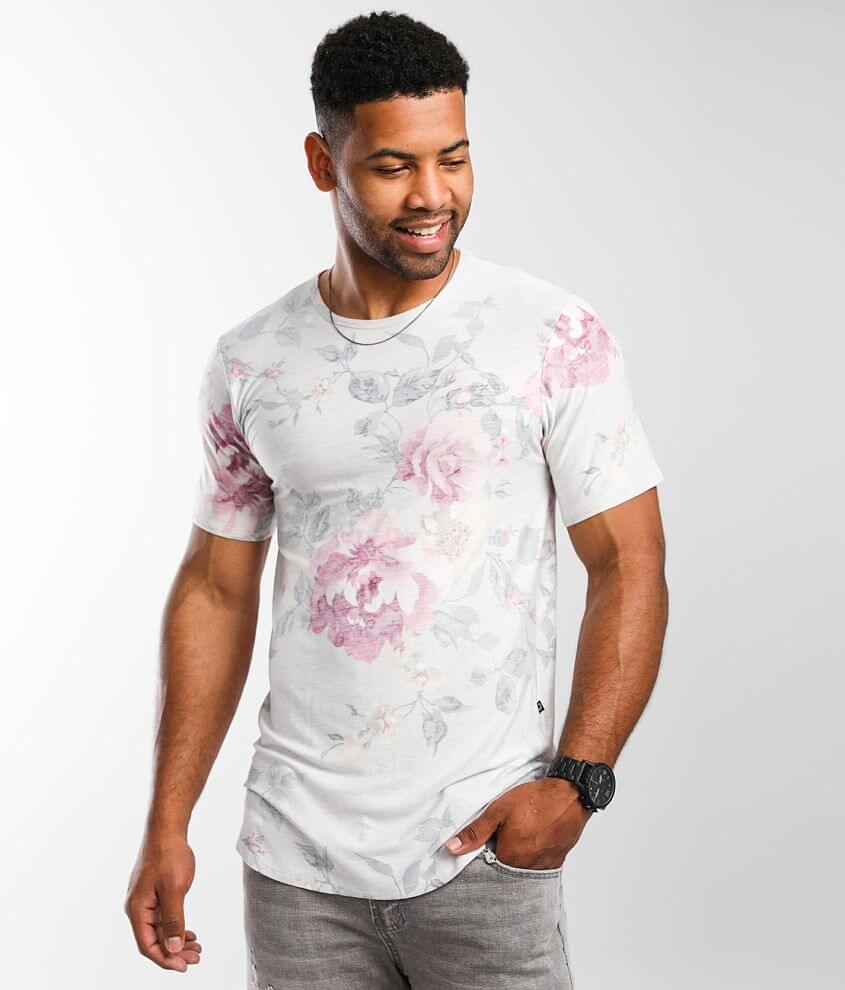 Floral Crew Neck T-shirt - Dusty Rose Floral