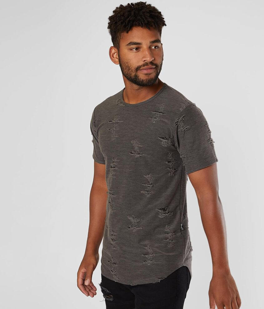 Rustic Dime Washed Long Body T-Shirt front view