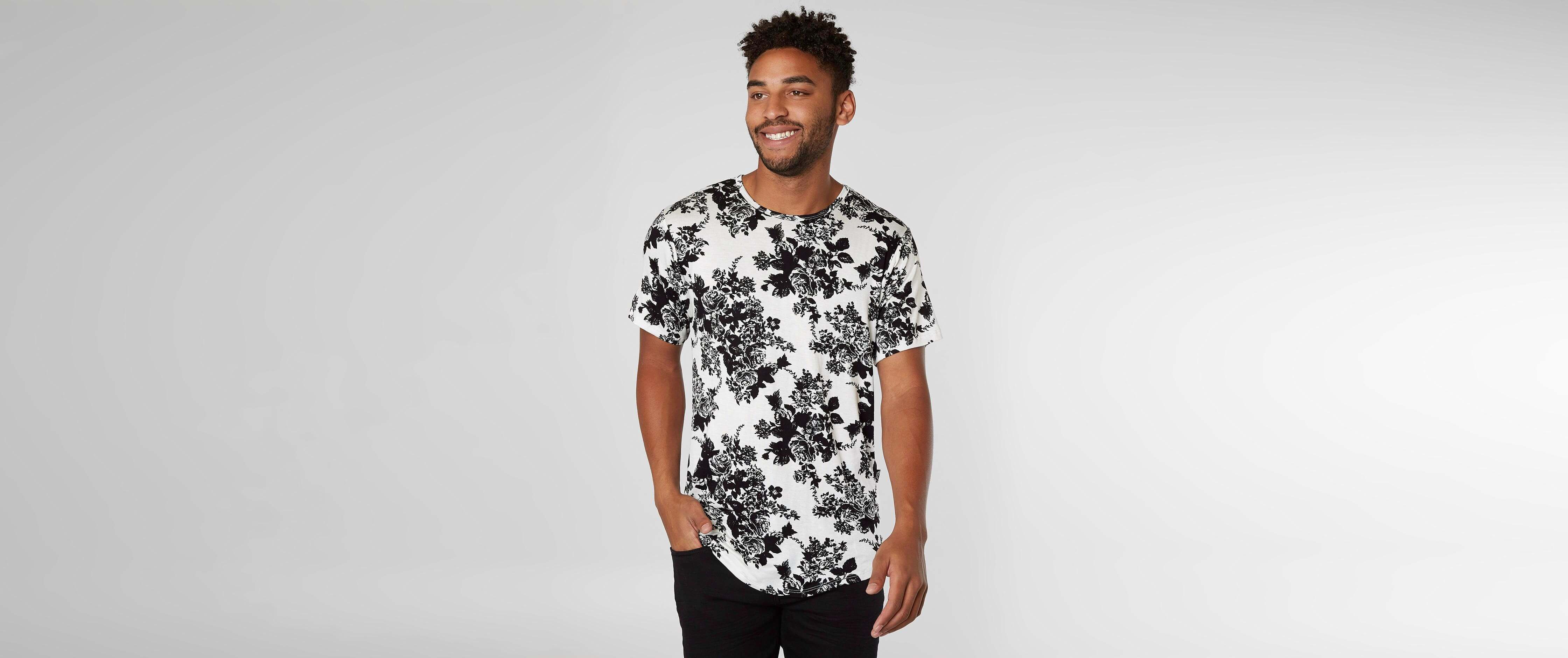 black floral t shirt mens