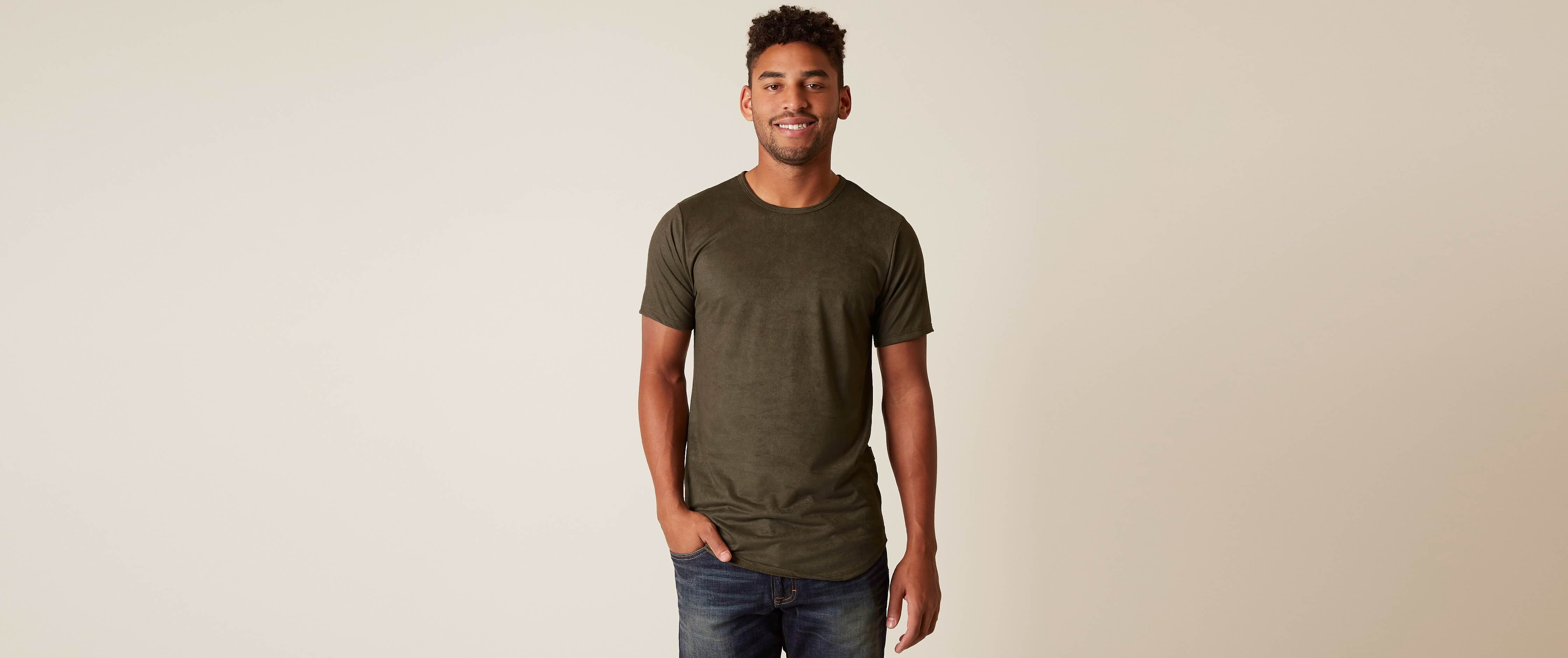 suede t shirt mens