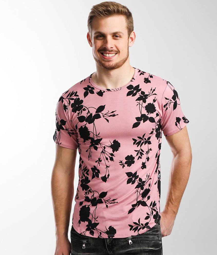 Rustic Dime Floral Long Body T-Shirt front view