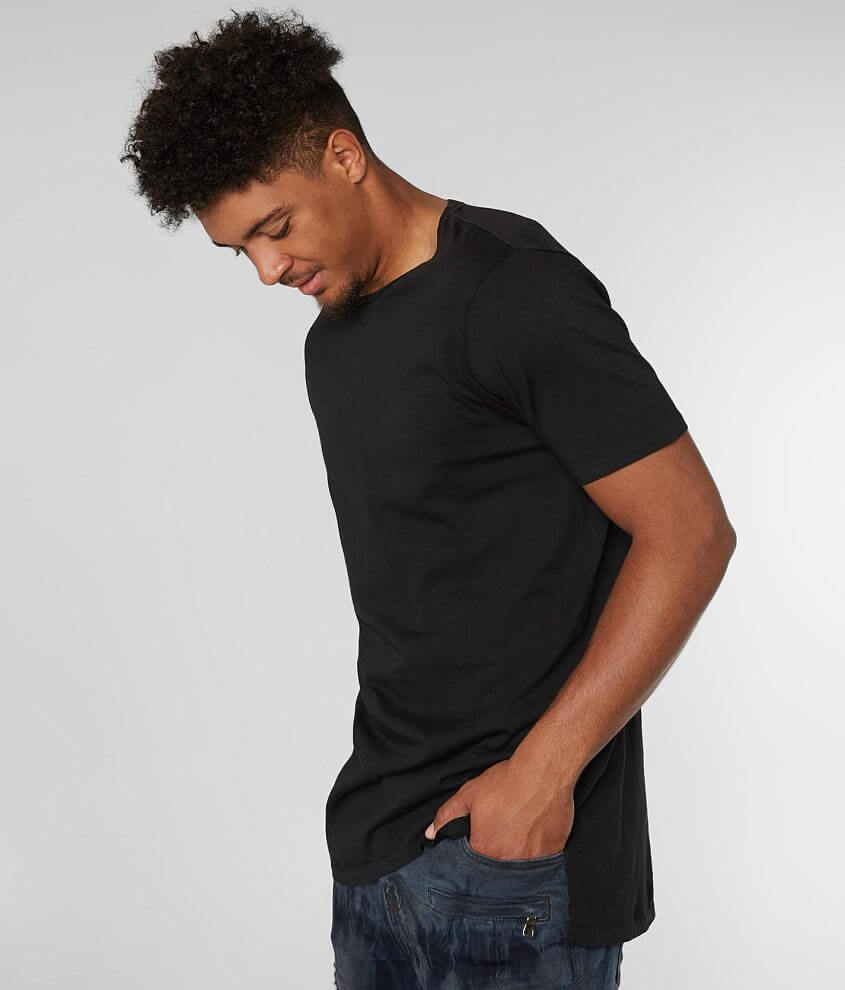 Rustic Dime Solid Long Body T-Shirt front view