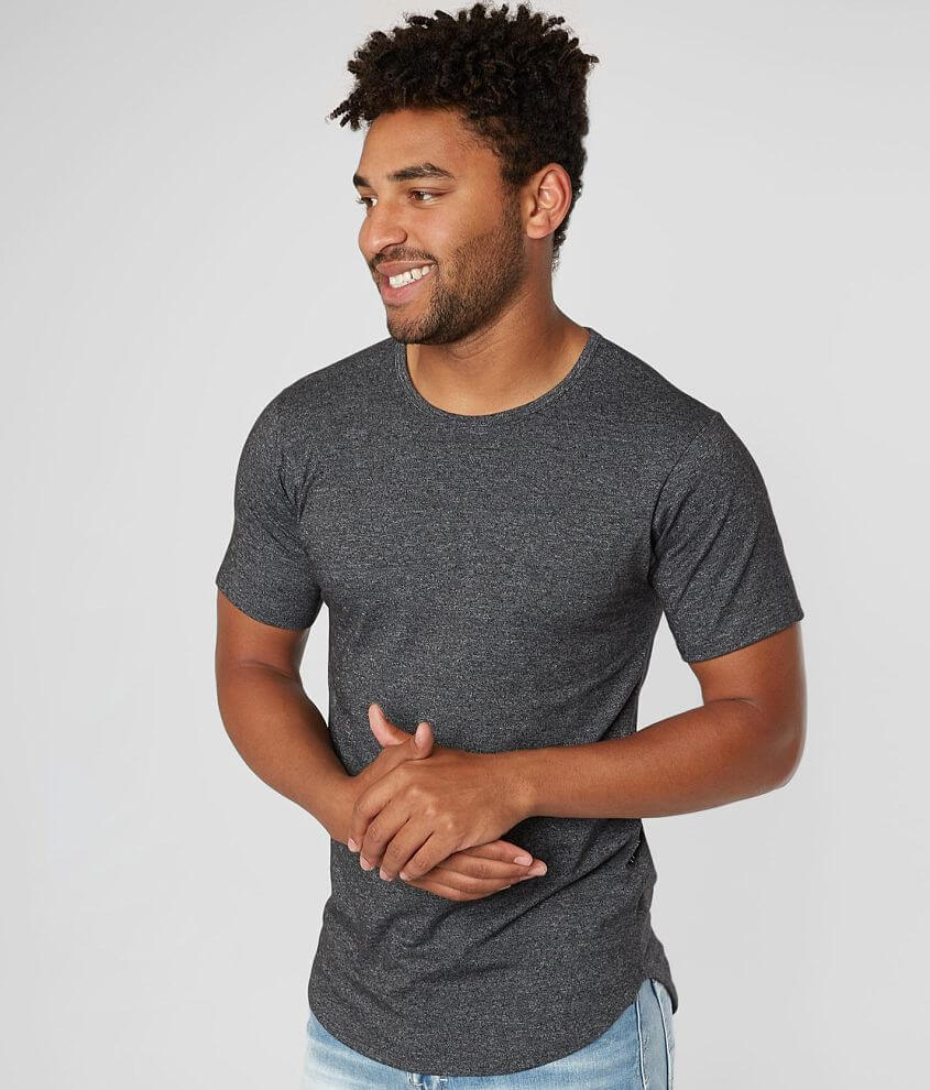 Image of Rustic Dime Heathered Long Body Stretch T-Shirt