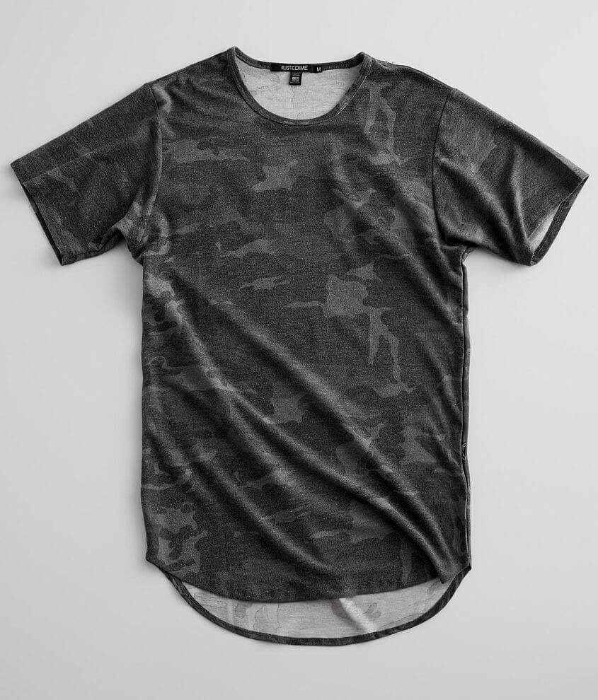 Rustic Dime French Terry Camo T-Shirt front view
