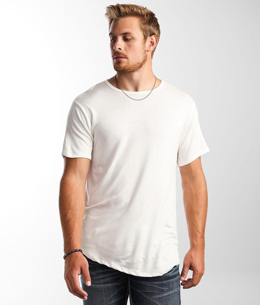 Rustic Dime Curved Hem T-Shirt - Men's T-Shirts in Ivory