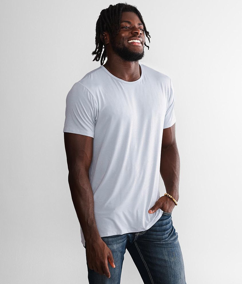 Rustic Dime Long Body T-Shirt - Men's T-Shirts in Misty Blue | Buckle