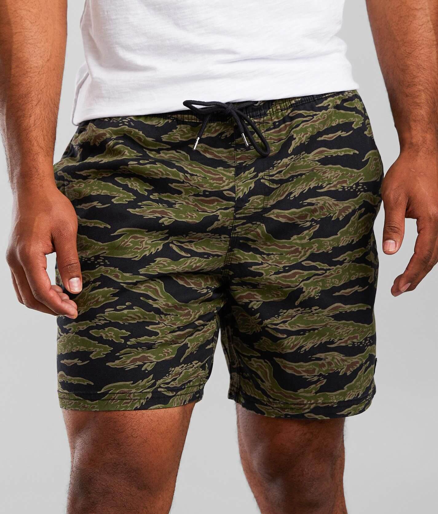 Striped Camo Swim Shorts