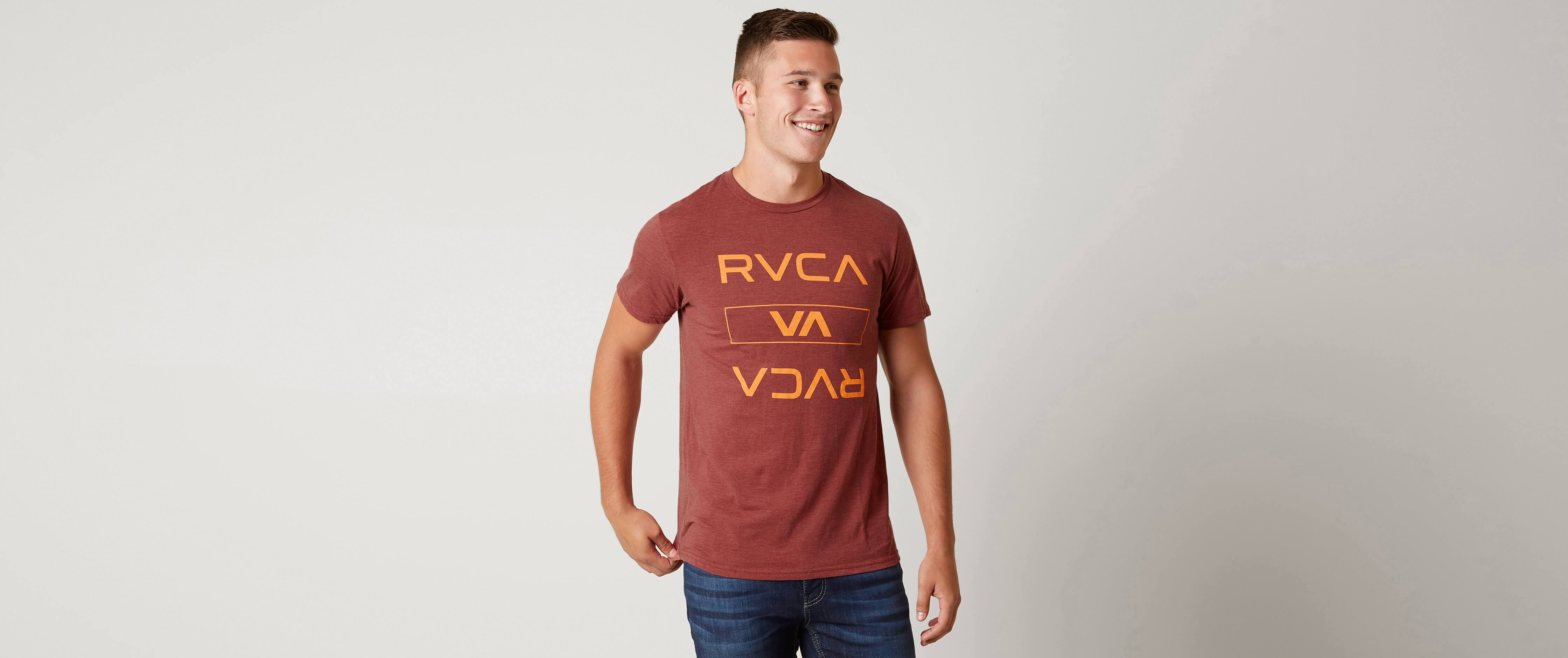 RVCA Brand TShirt Men's TShirts in Rosewood Vintage Dye Buckle
