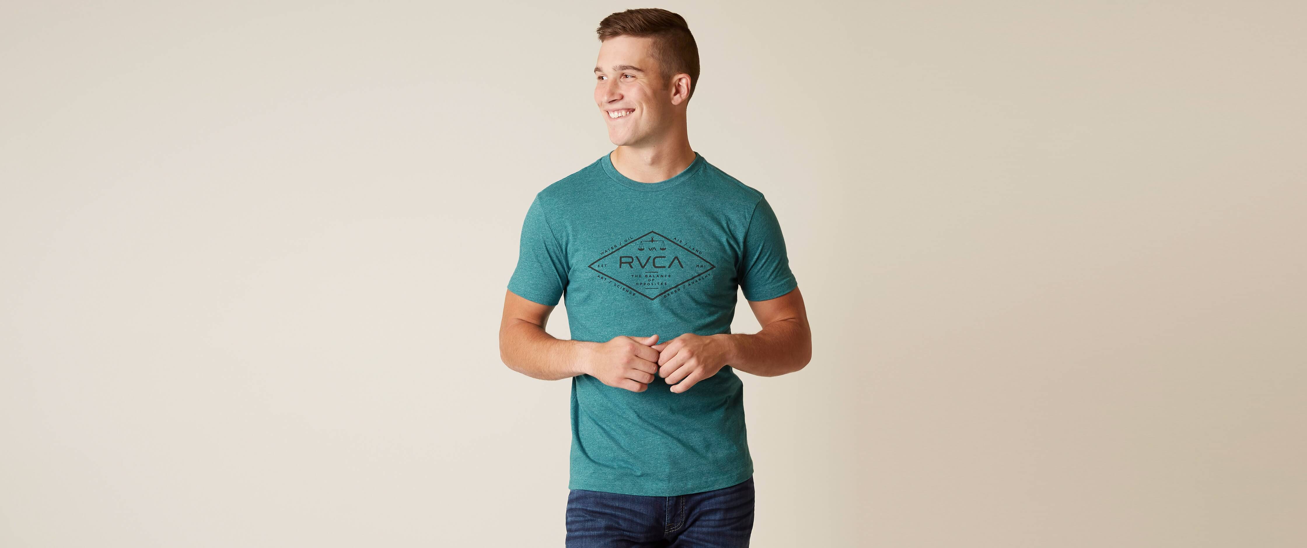 RVCA Scales TShirt Men's TShirts in Aqua Buckle
