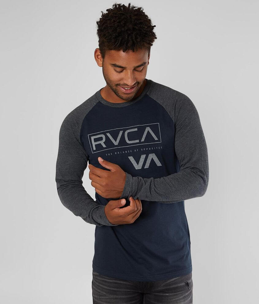 RVCA Outline Black Bar T-Shirt front view