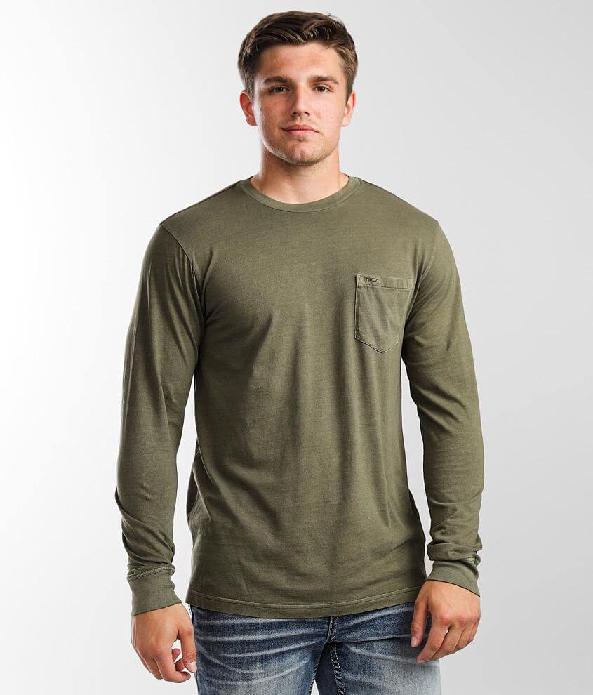 RVCA Pigment Dye T-Shirt - Men's T-Shirts in Olive | Buckle