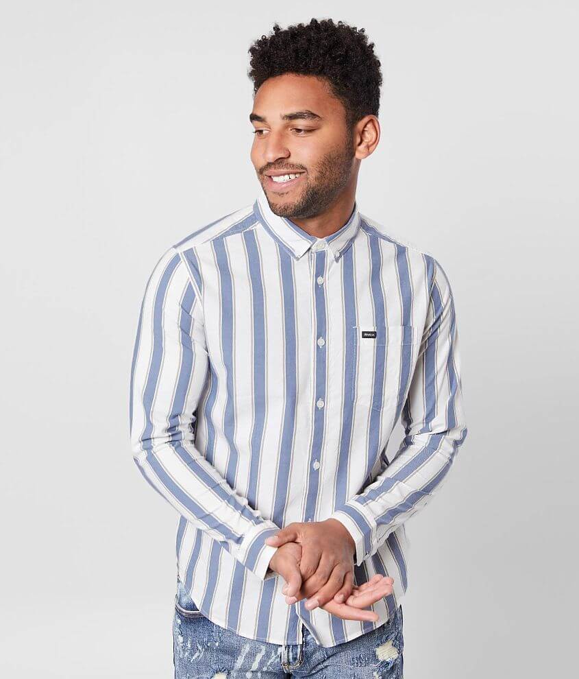 RVCA Caravan Striped Shirt front view