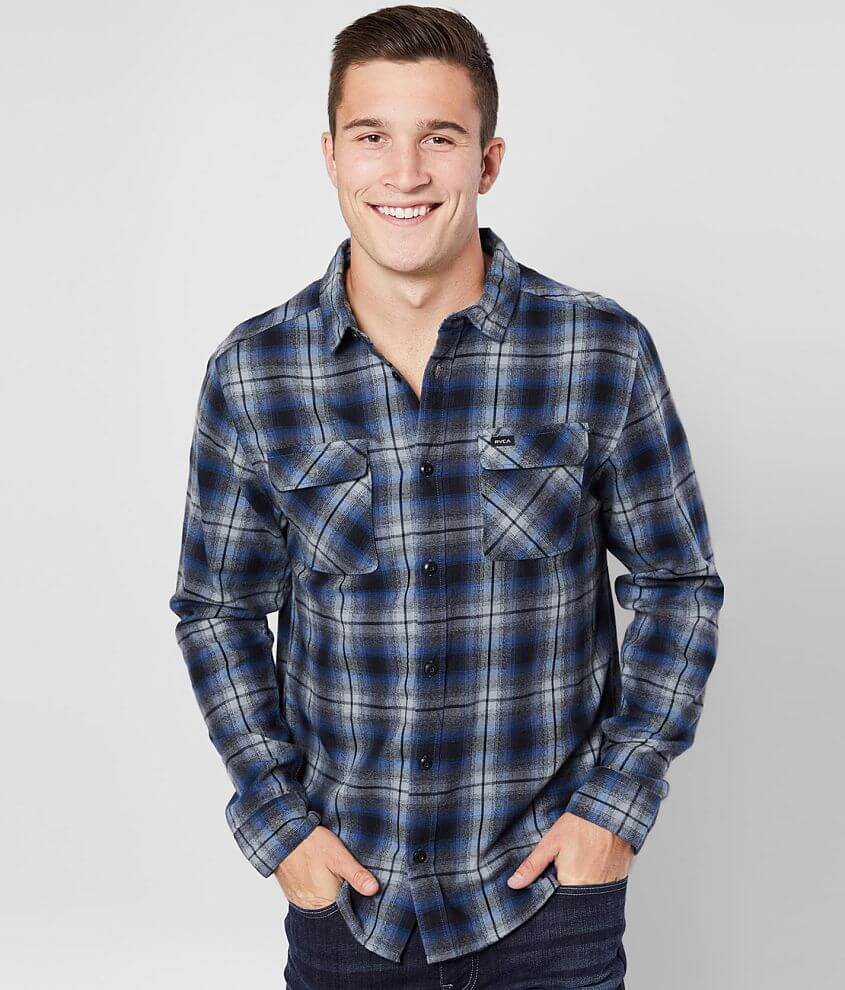 RVCA Hostile Flannel Shirt front view