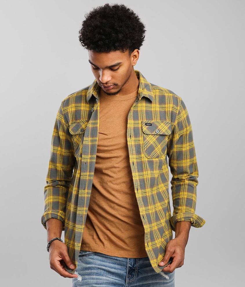 RVCA That'll Work Flannel Shirt - Men's Shirts in Balsam Green | Buckle