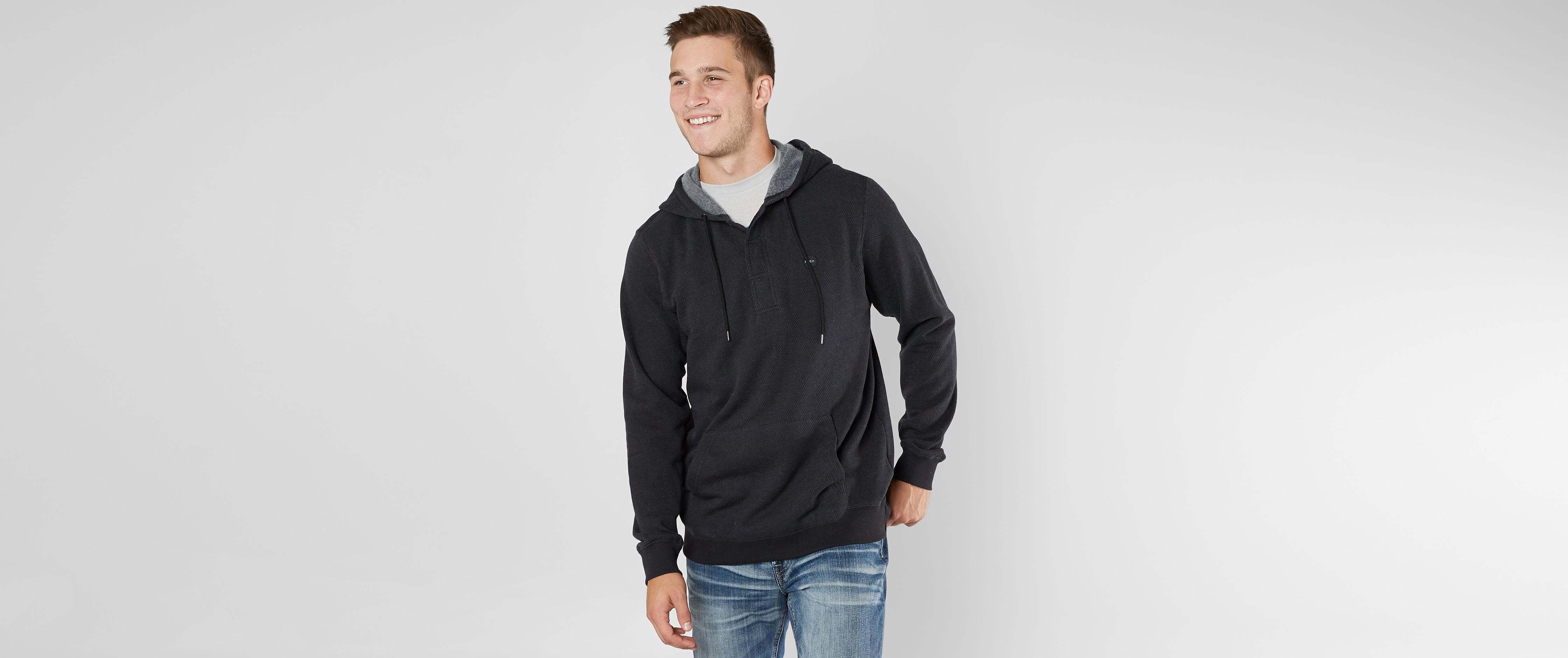 RVCA Lupo Hooded Henley Sweatshirt