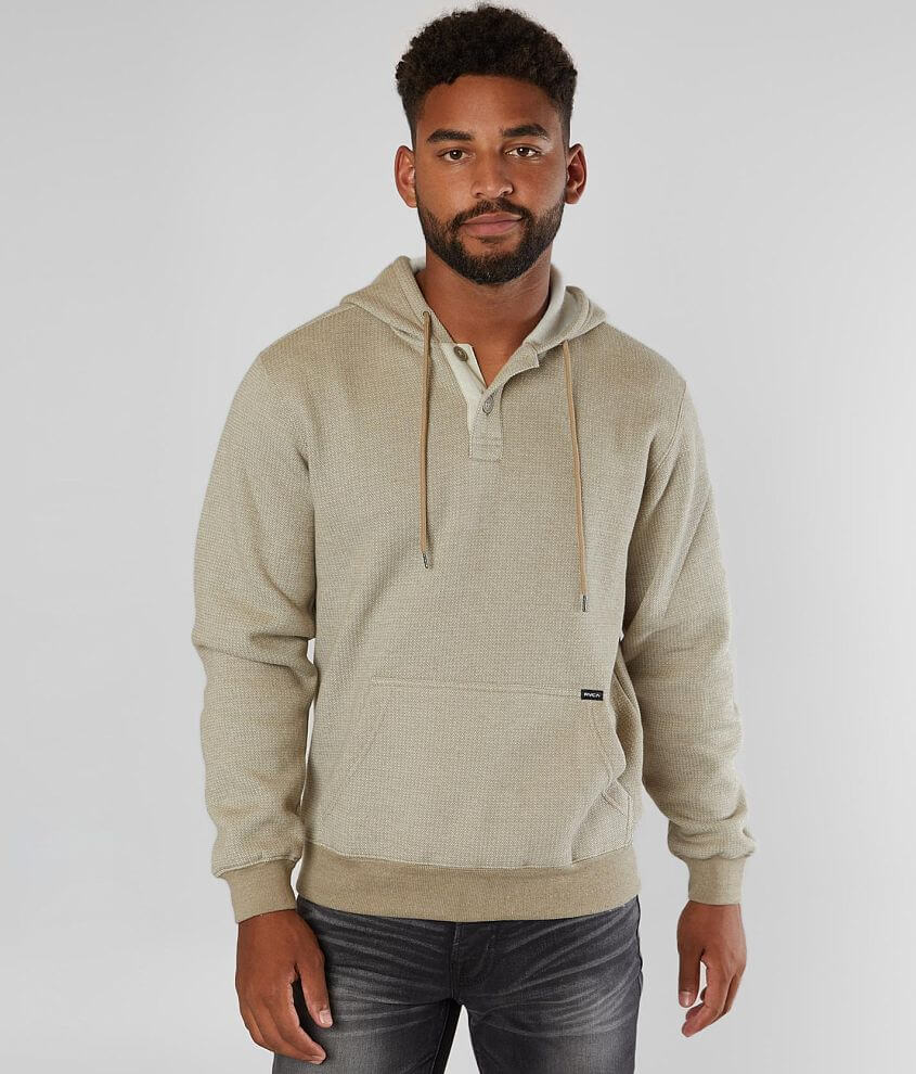 RVCA Vista Hooded Henley Sweatshirt Men s Sweatshirts in Dark