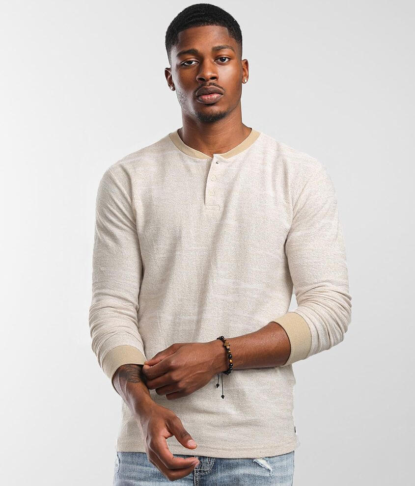 cream henley mens