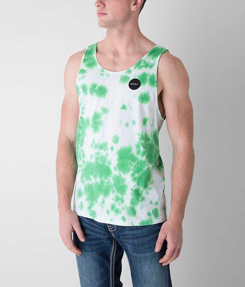 RVCA Koolin Out Tank Top Men's Tank Tops in Green Iguana Buckle