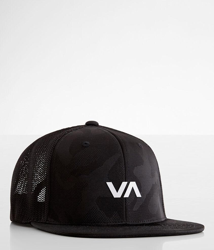 RVCA VA Camo Flexfit Trucker Hat front view