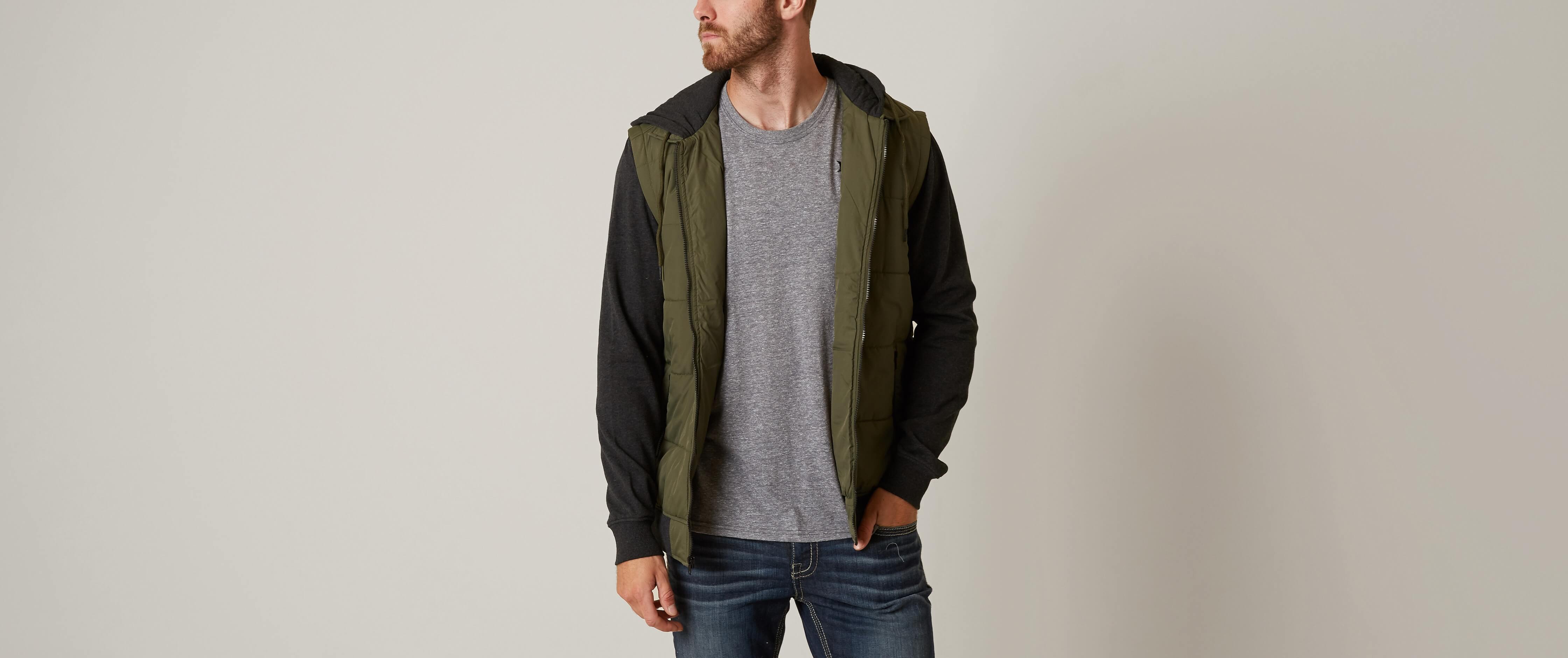 RVCA Puffer Jacket Clothing in Leaf Buckle