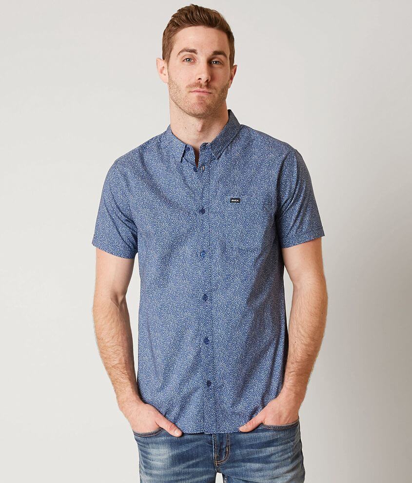 RVCA Speckles Shirt - Men's Shirts in Ink Blue | Buckle