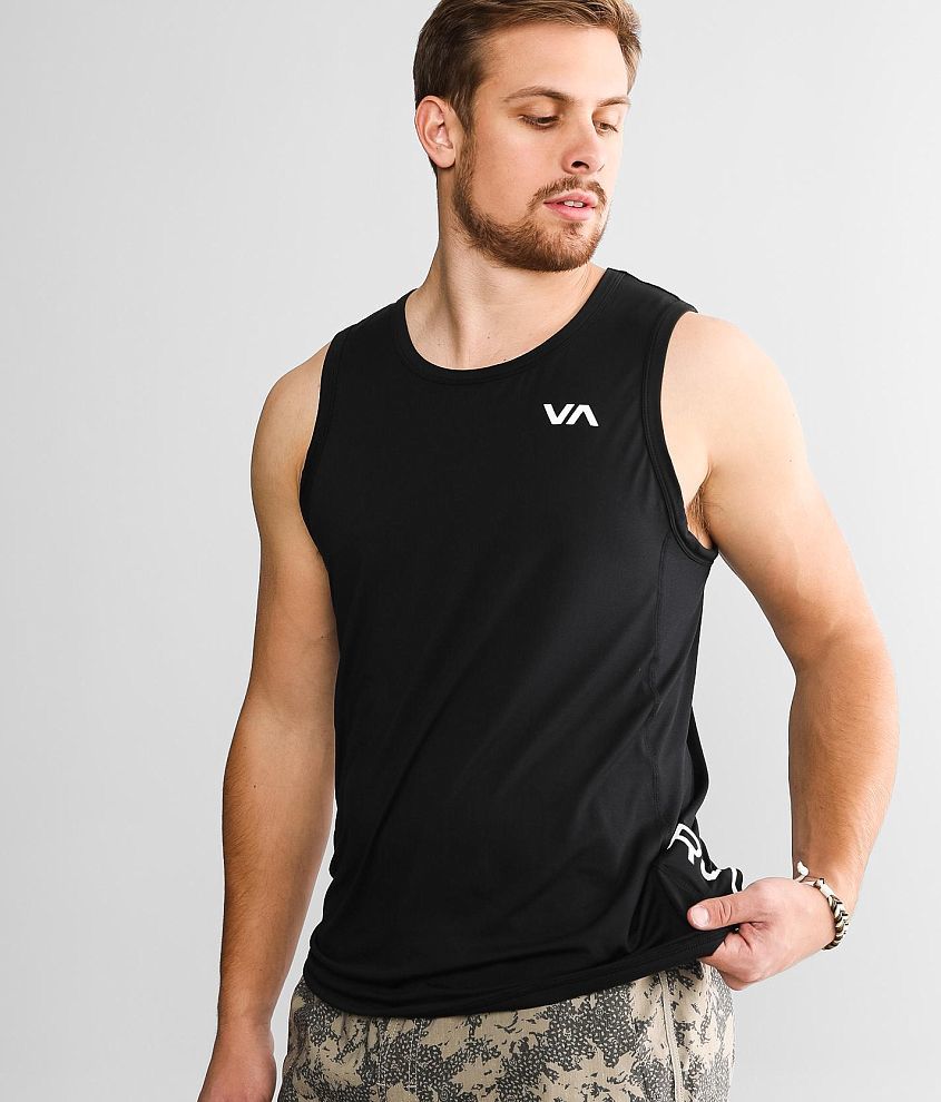 RVCA Sport Vent Tank Top Men's Tank Tops in Black Buckle