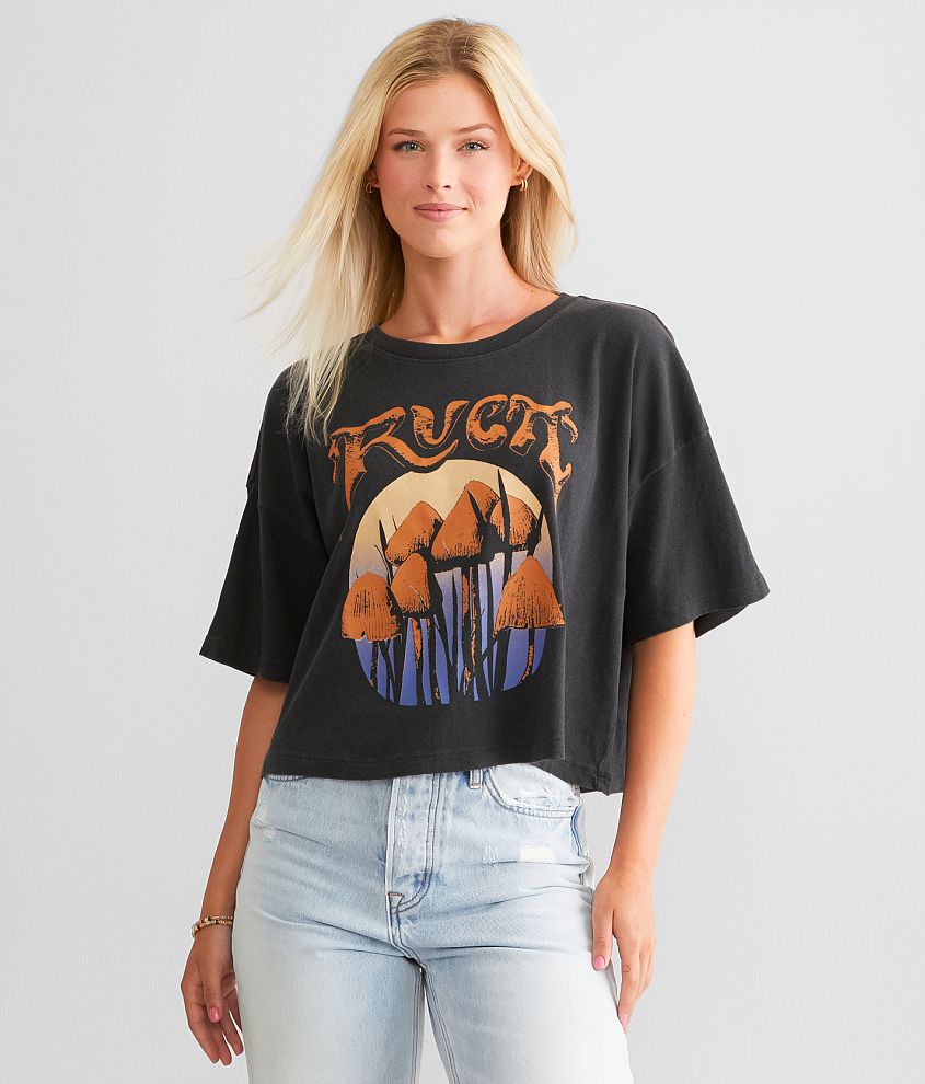 RVCA Unearthed Cropped T-Shirt front view