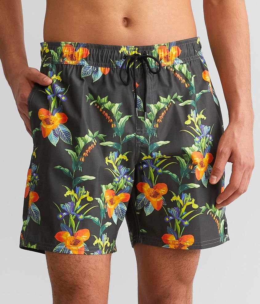 RVCA Perry Boardshort Men's Swimwear in Black Buckle