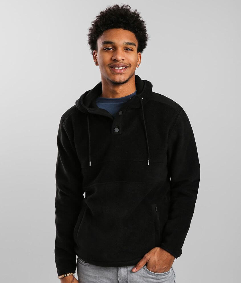 Black store henley hoodie