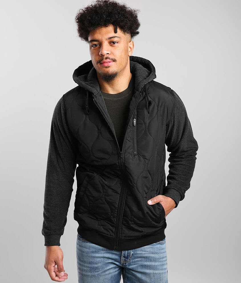 RVCA Terrain Hooded Puffer Jacket - Men's Coats/Jackets in RVCA Black ...