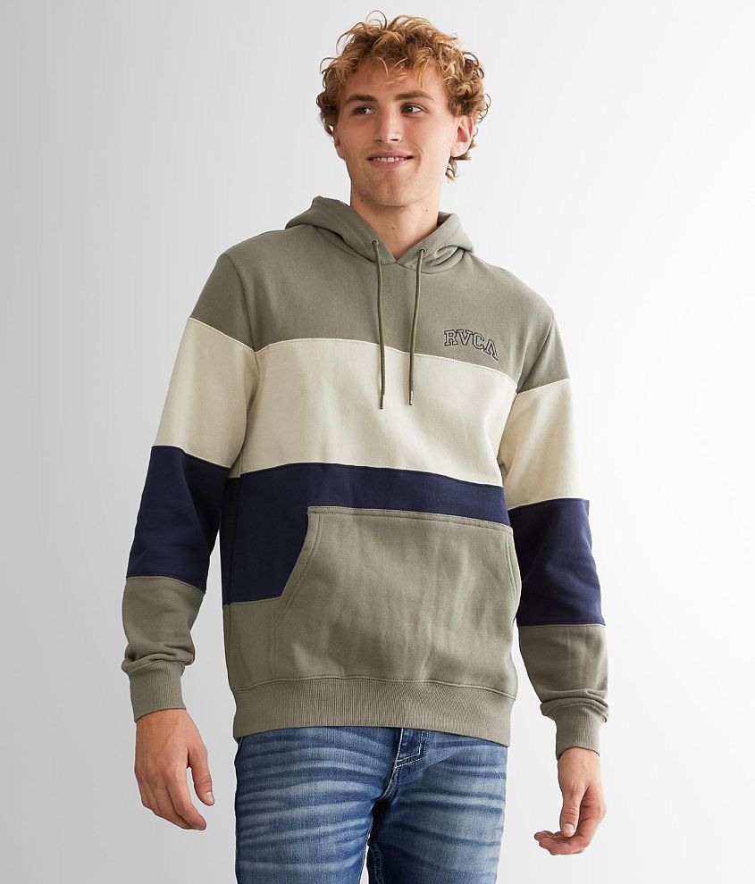 RVCA Reed Hooded Sweatshirt Men s Sweatshirts in Aloe Buckle