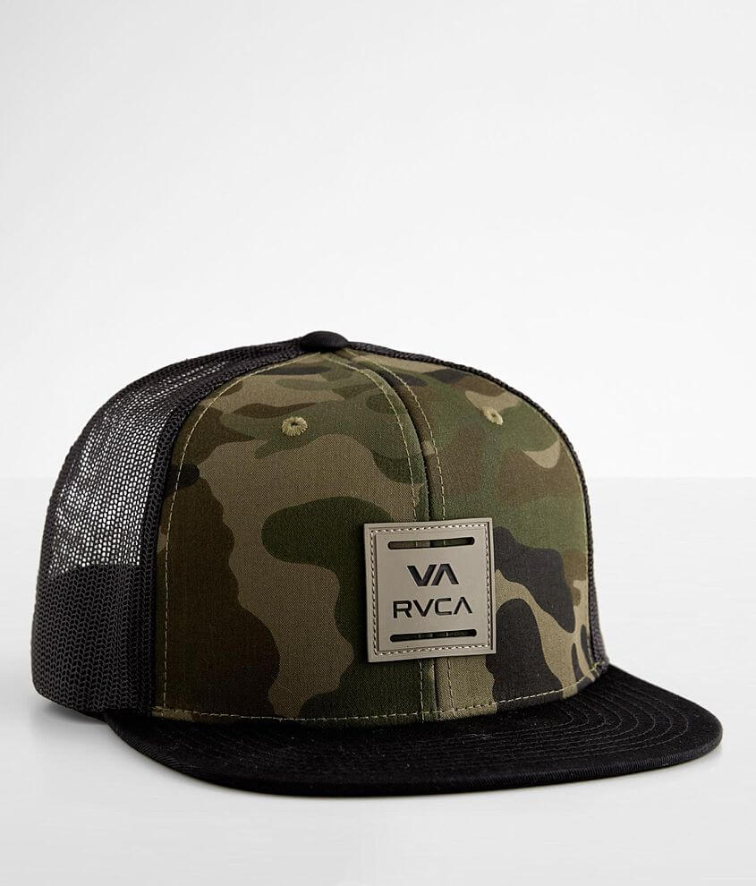 RVCA Camo Patch Trucker Hat front view