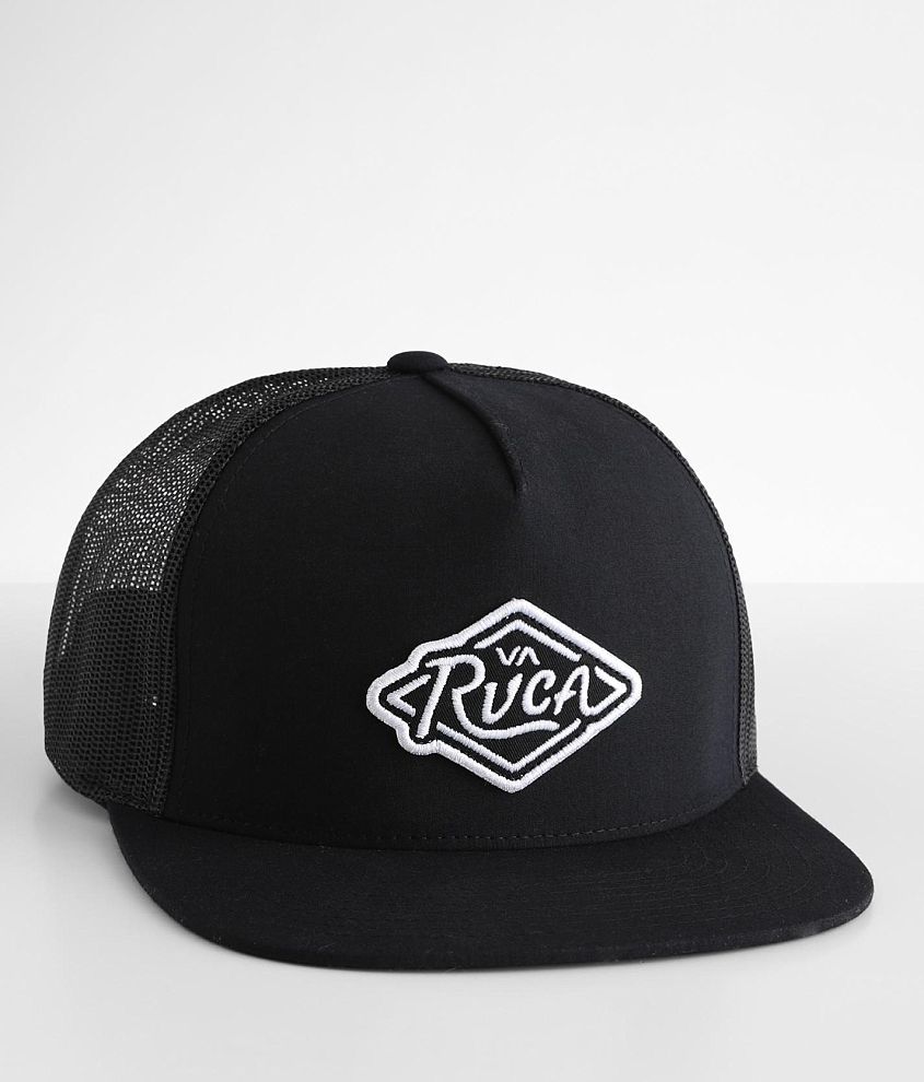 RVCA Script Trucker Hat - Men's Hats in Pirate Black | Buckle